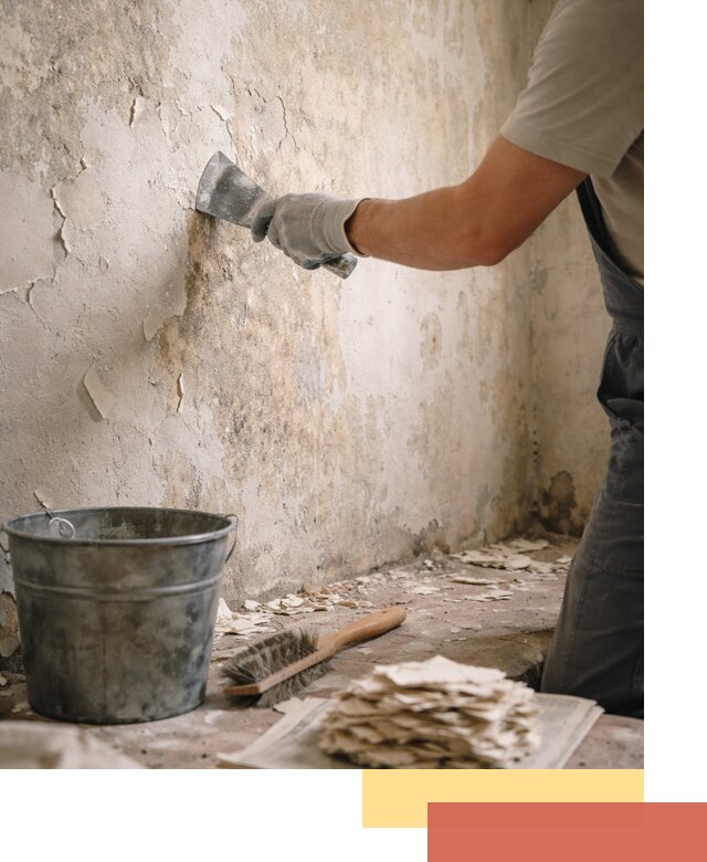 Удаление старой краски со стен в Сосновоборске качественно и быстро