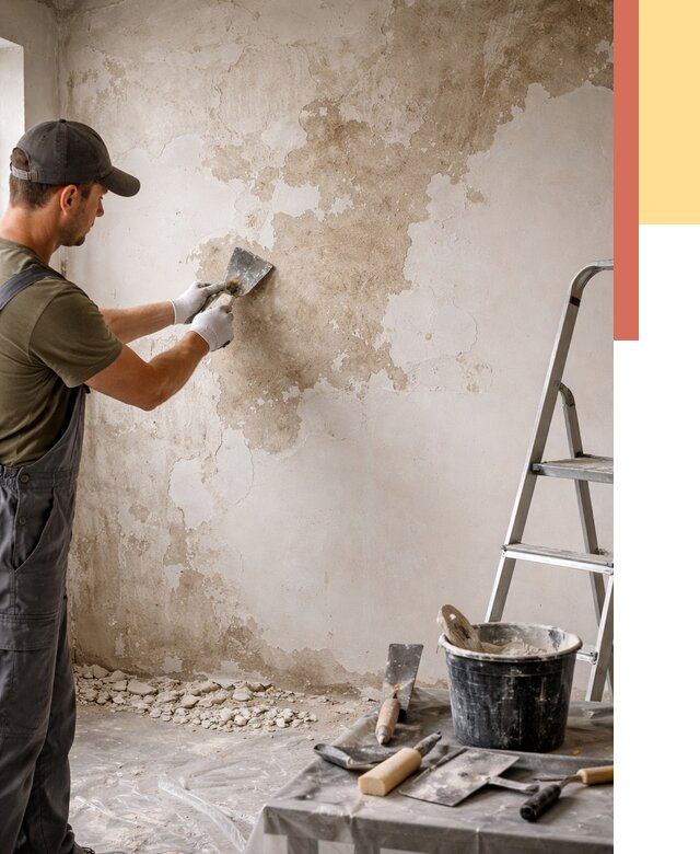 Снятие старой шпаклевки в Сосновоборске от 1914 руб. — быстро и недорого | ОТДЕЛОЧНИК-Ссб