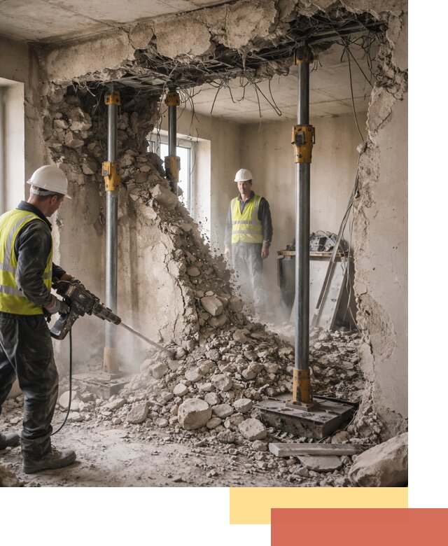 Снос несущих стен в Сосновоборске с гарантией безопасности и качества