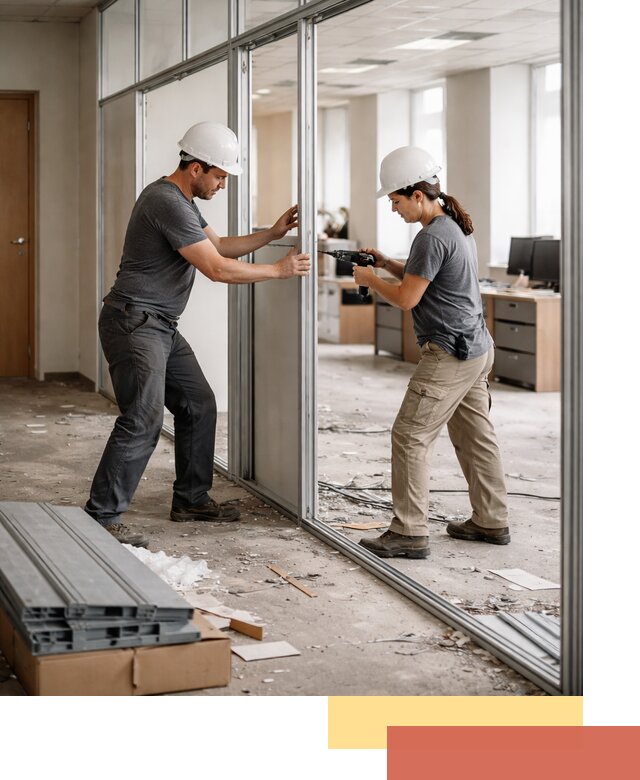 Демонтаж алюминиевых перегородок в Сосновоборске быстро и аккуратно