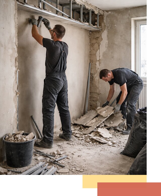 Демонтаж короба из гипсокартона в Сосновоборске быстро и аккуратно