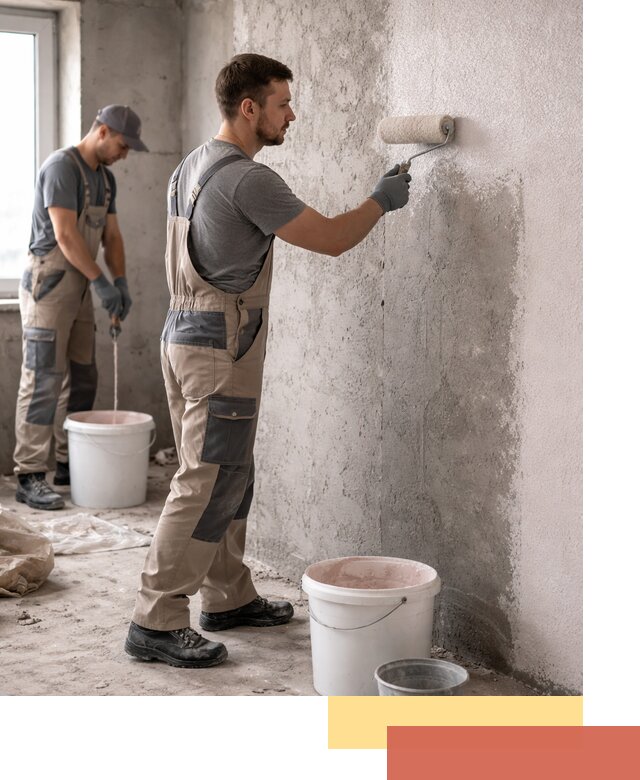 Нанесение бетоноконтакта на стены в Сосновоборске для последующей отделки