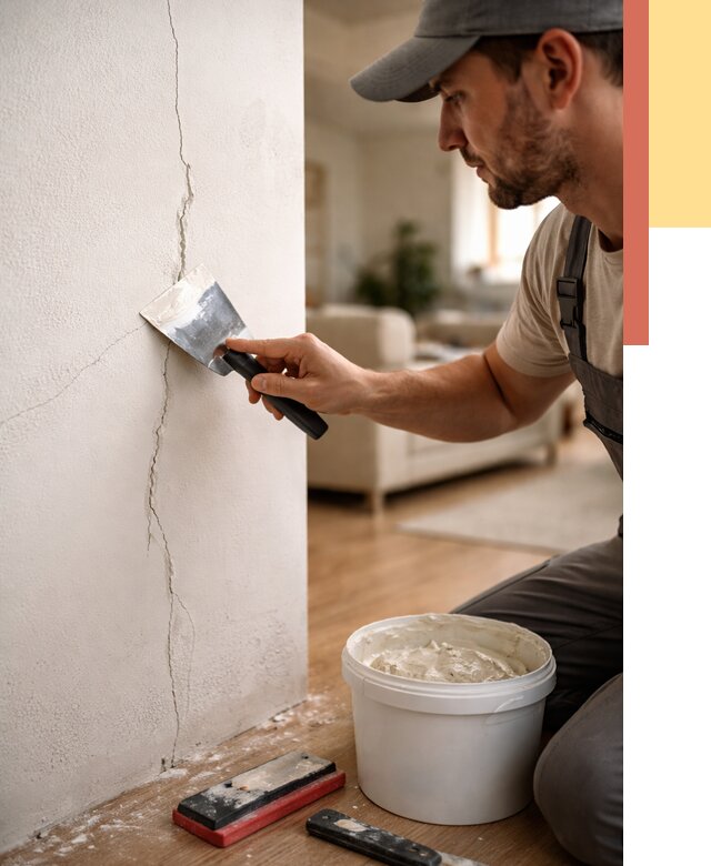 Заделка трещин и сколов в Сосновоборске от 2535 руб. — быстро и недорого | ОТДЕЛОЧНИК-Ссб