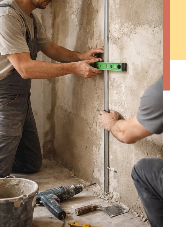 Установка штукатурных маяков в Сосновоборске от 7242 руб. — быстро и недорого | ОТДЕЛОЧНИК-Ссб