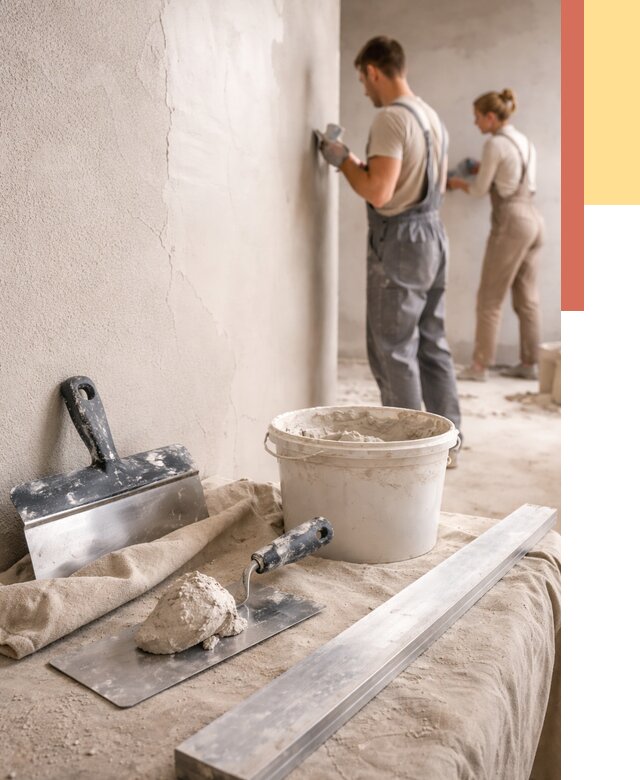 Штукатурка стен гипсовая в Сосновоборске от 4655 руб/м2 — быстро и недорого | ОТДЕЛОЧНИК-Ссб