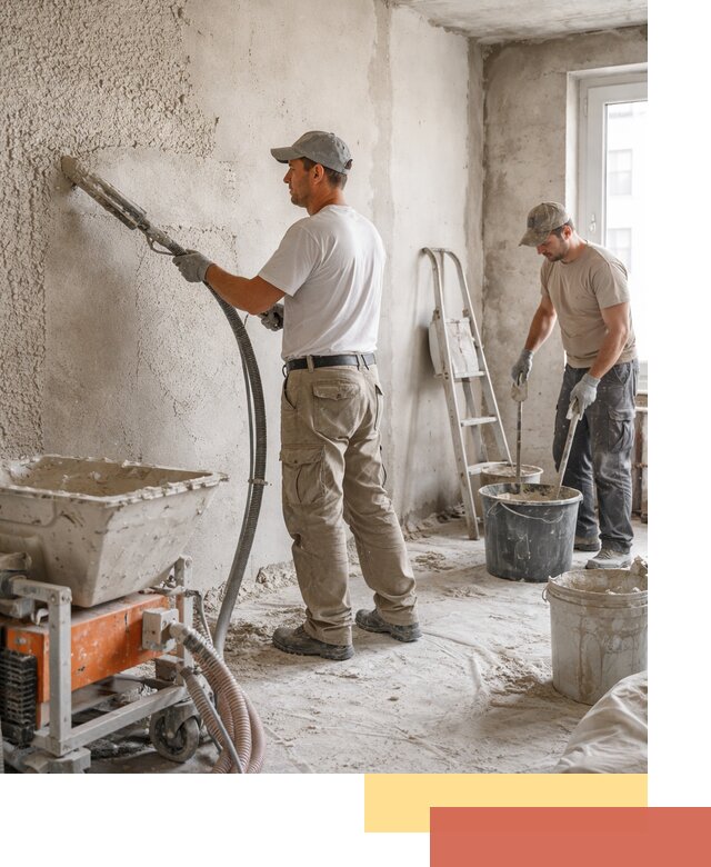 Машинная штукатурка стен в Сосновоборске — быстро и качественно