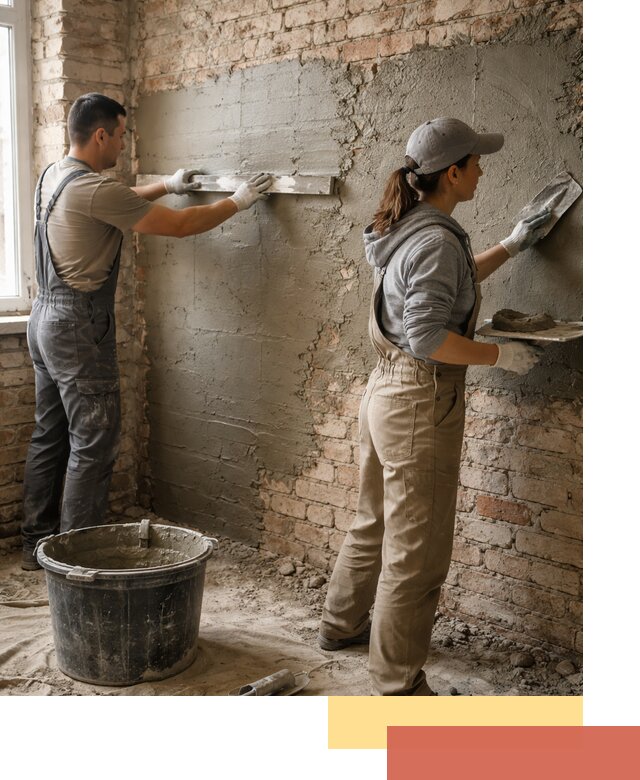 Штукатурка кирпичных стен в Сосновоборске — качественно и надежно