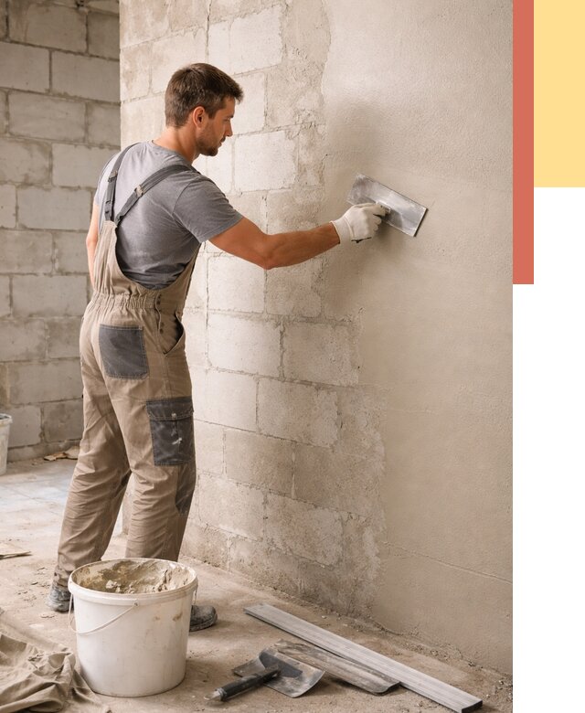 Штукатурка стен из газобетона в Сосновоборске от 2172 руб./м2 — быстро и недорого | ОТДЕЛОЧНИК-Ссб