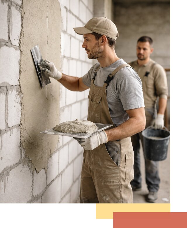 Штукатурка стен из газобетона в Сосновоборске под ключ