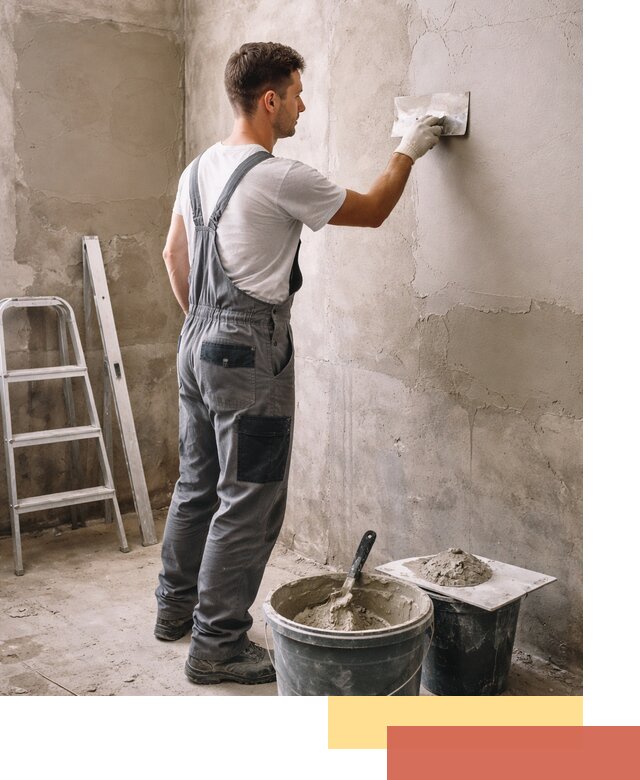 Штукатурка стен в ванной под ключ в Сосновоборске