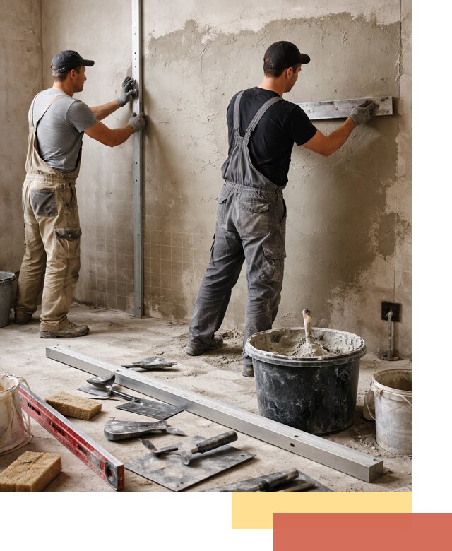 Профессиональная штукатурка стен под плитку в Сосновоборске