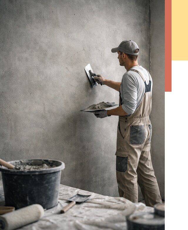 Декоративная штукатурка под бетон в Сосновоборске от 2586 руб./м² — нанесение под ключ | ОТДЕЛОЧНИК-Ссб