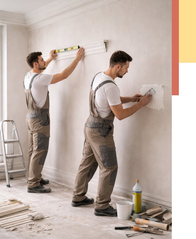 Монтаж лепнины на стены в Сосновоборске от 4655 руб. — недорого, быстро | ОТДЕЛОЧНИК-Ссб