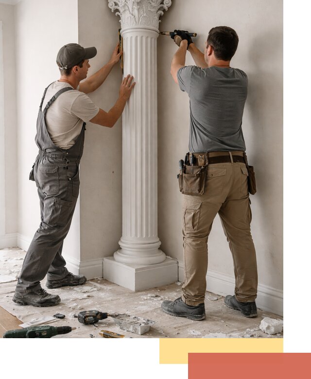 Установка декоративных колонн в Сосновоборске под ключ