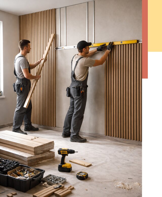 Монтаж реечных панелей на стены в Сосновоборске от 1241 руб. — быстро и недорого | ОТДЕЛОЧНИК-Ссб