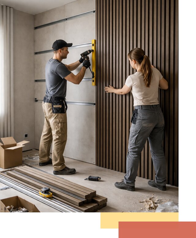 Монтаж реечных панелей на стены в Сосновоборске