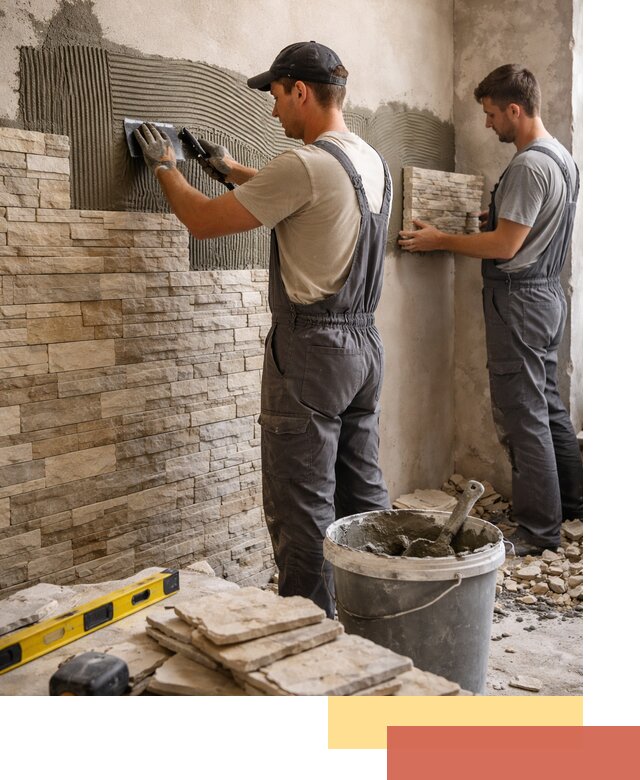 Монтаж искусственного камня в Сосновоборске — облицовка стен и фасадов