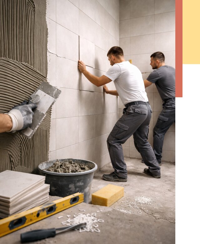 Укладка плитки на стены в Сосновоборске от 879 руб. — качественно и недорого | ОТДЕЛОЧНИК-Ссб