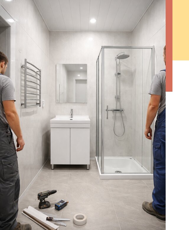 Отделка ванной комнаты панелями ПВХ в Сосновоборске от 4655 руб. за м2 | ОТДЕЛОЧНИК-Ссб