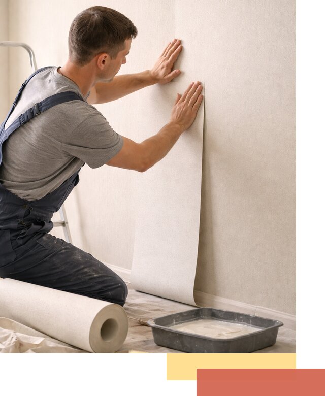 Поклейка флизелиновых обоев в Сосновоборске качественно и быстро