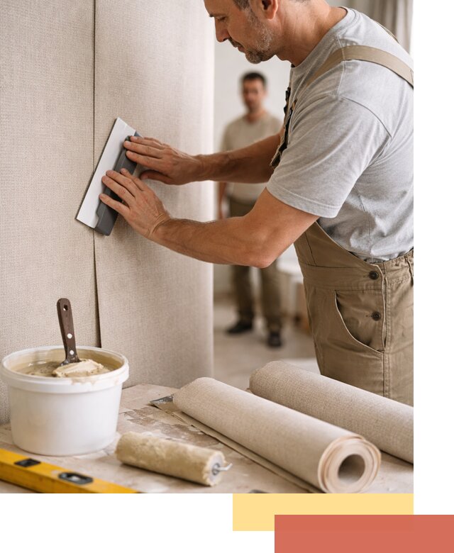 Поклейка текстильных обоев в Сосновоборске профессионально и аккуратно