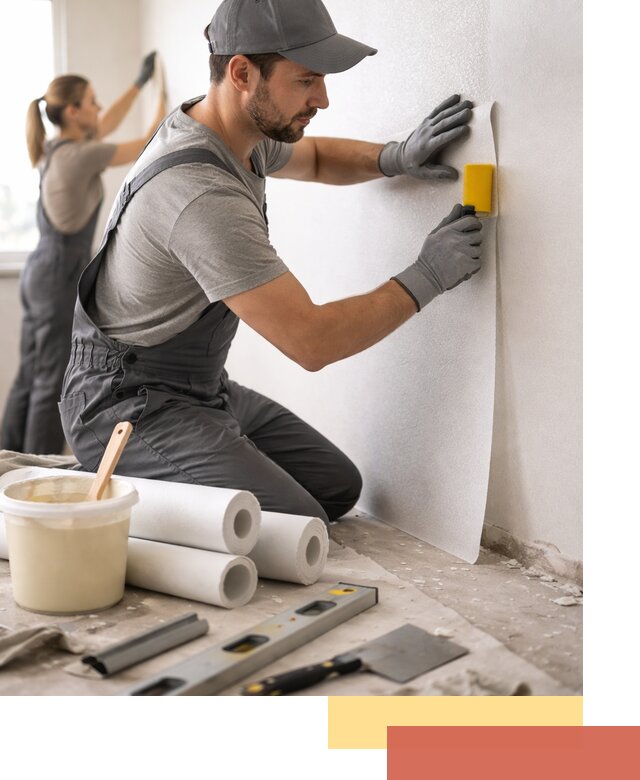 Поклейка стеклообоев профессионально в Сосновоборске