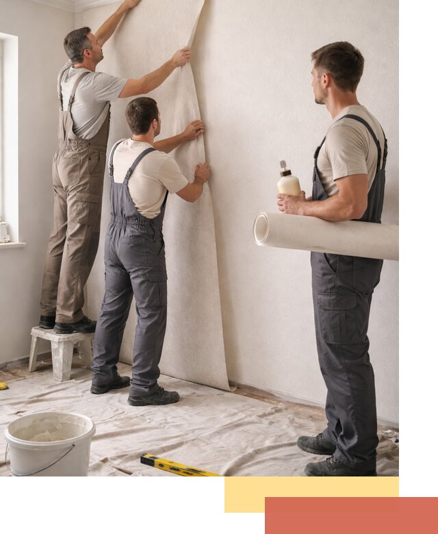 Оклейка стен обоями в Сосновоборске — качественно и профессионально