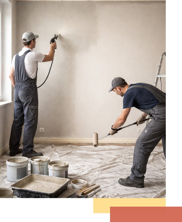 Покраска стен моющейся краской и защита поверхностей в Сосновоборске