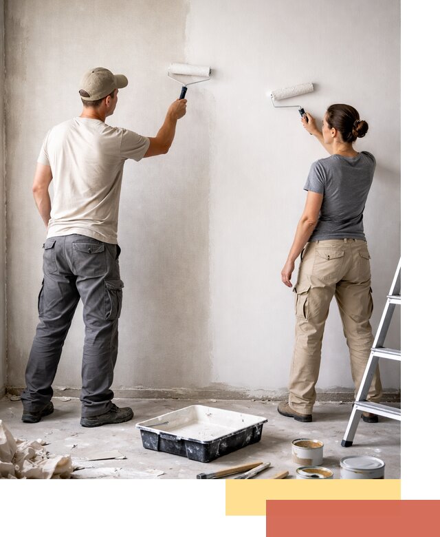 Окраска стен по стеклохолсту в Сосновоборске качественно и долговечно