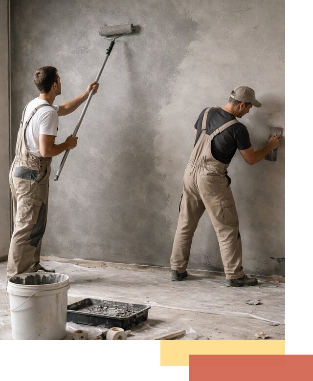 Покраска стен под бетон в Сосновоборске профессионально и недорого