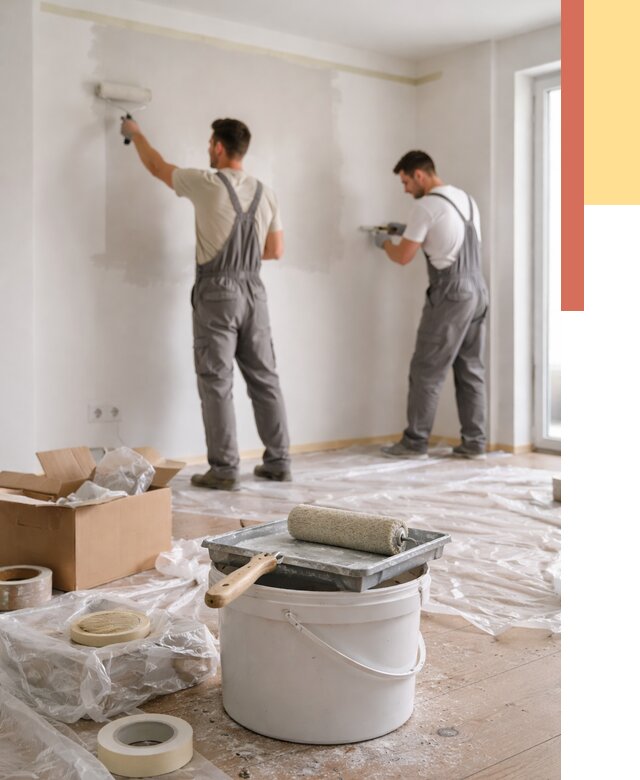 Покраска стен в квартире в Сосновоборске от 2586 руб/м2 — быстро и недорого | ОТДЕЛОЧНИК-Ссб