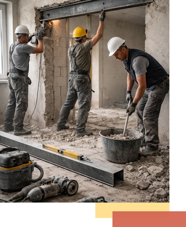 Создание проемов в стенах и несущих конструкциях в Сосновоборске