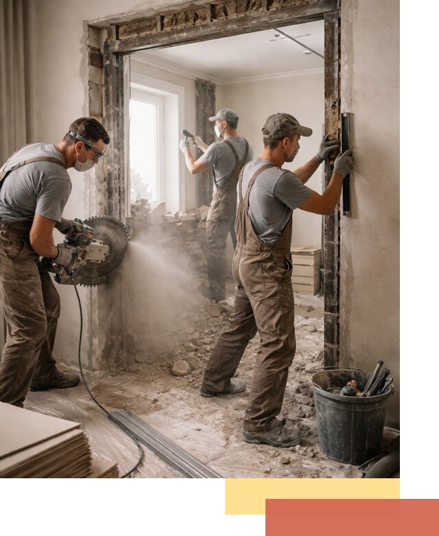 Расширение дверного проема под установку новой двери в Сосновоборске