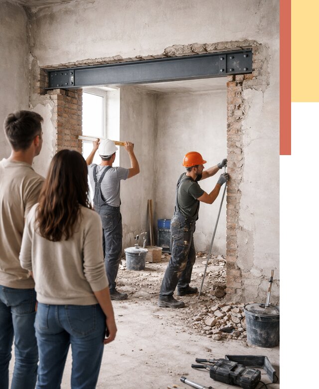 Усиление проема в стене в Сосновоборске от 9828 руб. — усиление дверного проема металлоконструкцией | ОТДЕЛОЧНИК-Ссб