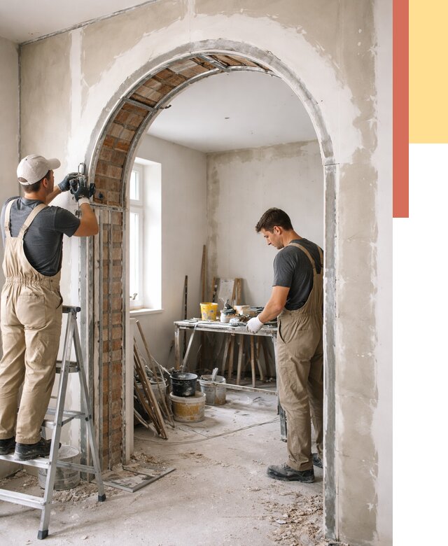 Устройство арочного проема в Сосновоборске от 9828 руб. под ключ — быстро и недорого | ОТДЕЛОЧНИК-Ссб