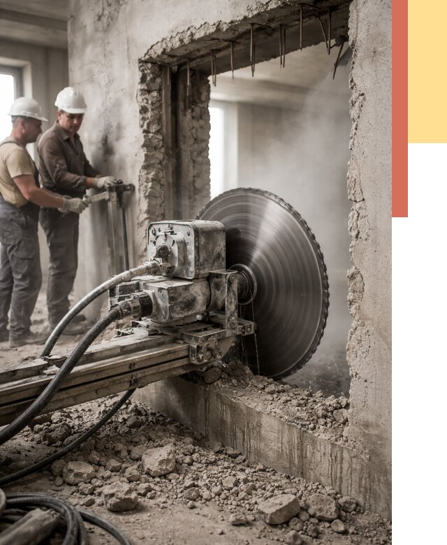 Алмазная резка проемов в Сосновоборске от 4655 руб. быстро и недорого | ОТДЕЛОЧНИК-Ссб