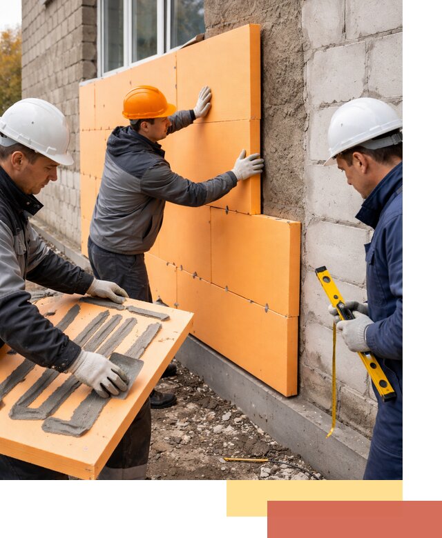 Утепление фасада пеноплексом под ключ в Сосновоборске