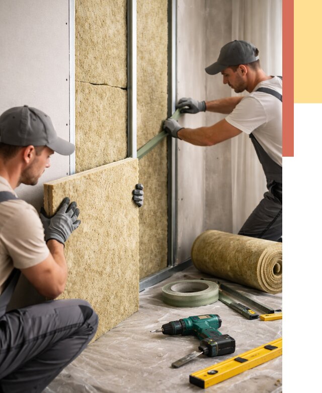 Шумоизоляция стен в Сосновоборске под ключ от 1914 руб. | ОТДЕЛОЧНИК-Ссб