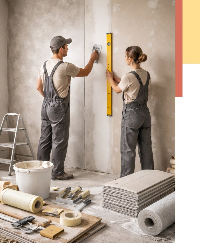 Отделка стен в Сосновоборске от 1552 руб/м² — недорого, быстро, под ключ | ОТДЕЛОЧНИК-Ссб