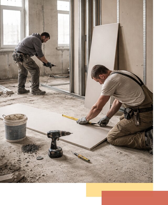 Кладка перегородок из ПГП под ключ в Сосновоборске