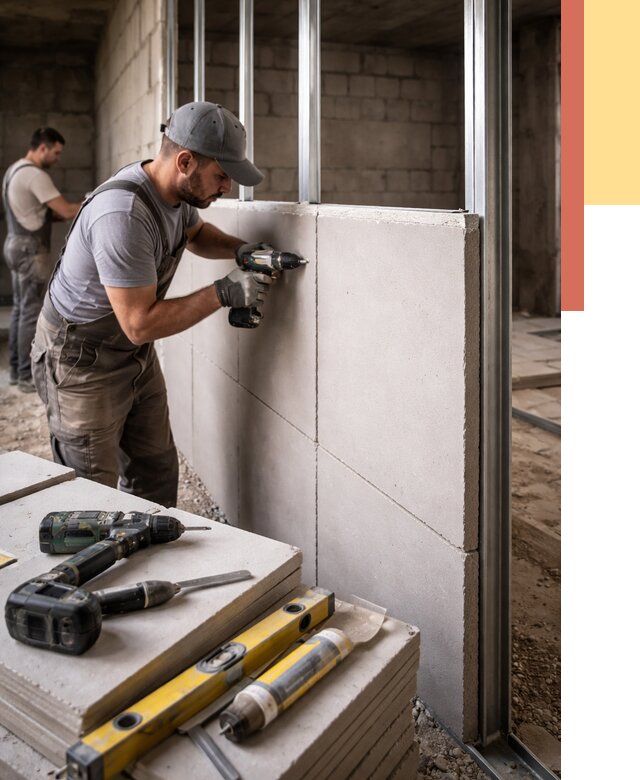 Кладка влагостойких перегородок ПГП в Сосновоборске от 1241 руб. под ключ | ОТДЕЛОЧНИК-Ссб