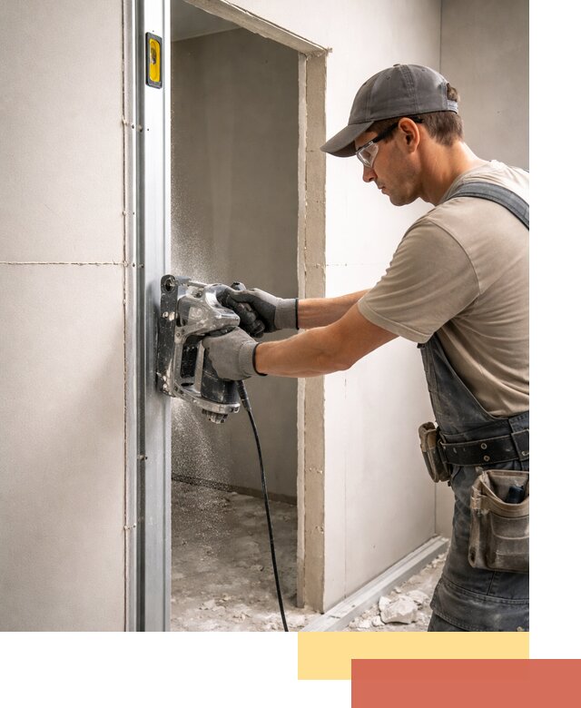 Устройство дверного проема в перегородке в Сосновоборске