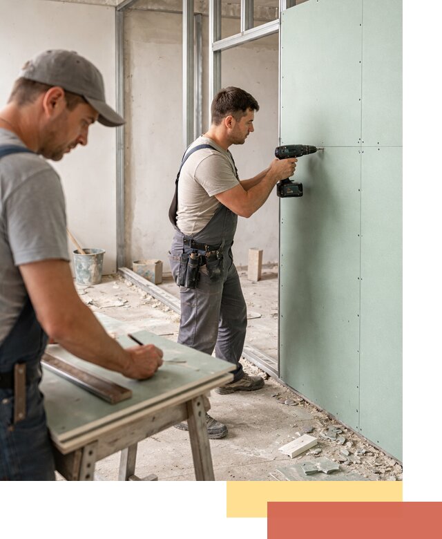 Перегородки из влагостойкого гипсокартона под ключ в Сосновоборске