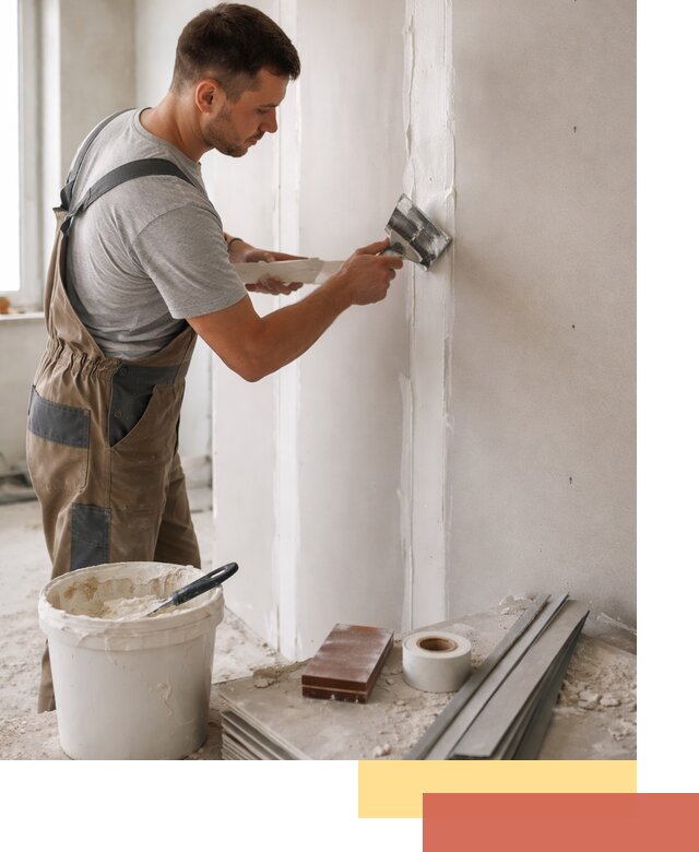 Шпаклевка перегородок из гипсокартона в Сосновоборске качественно и быстро