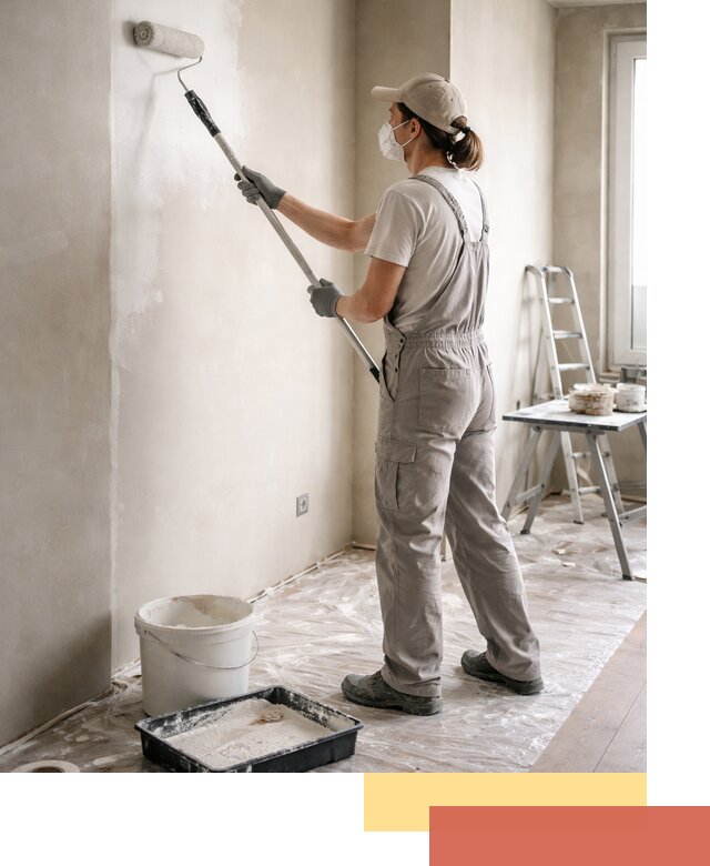 Покраска перегородок из гипсокартона в Сосновоборске качественно и недорого