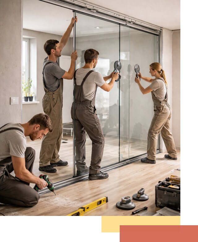 Изготовление стеклянных перегородок на заказ в Сосновоборске