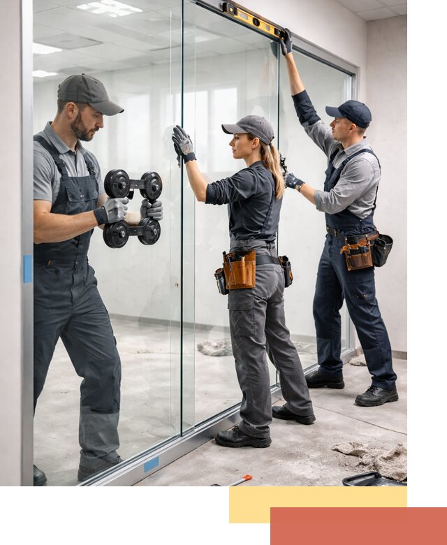 Профессиональный монтаж стеклянных перегородок в Сосновоборске