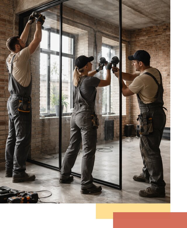 Стеклянные перегородки лофт — изготовление и монтаж в Сосновоборске