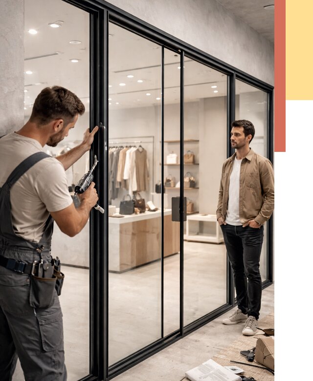 Стеклянные перегородки для магазинов в Сосновоборске от 8483 руб. под ключ | ОТДЕЛОЧНИК-Ссб