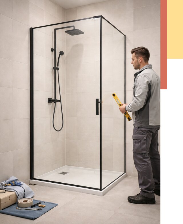 Стеклянные перегородки для душа в Сосновоборске от 12931 руб. | Монтаж под ключ — ОТДЕЛОЧНИК-Ссб